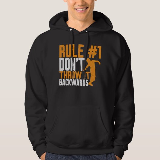 Discuswerper Gooi het niet achteruit Discuswerpen Hoodie (Voorkant)