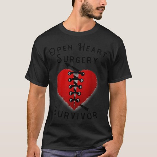 Disease Awareness Open Heart Surgery Survivor Ed H T-shirt (Voorkant)