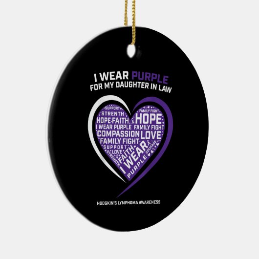 Disease Daughter In Law Hodgkins Lymphoma Keramisch Ornament (Rechts)