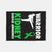 Disease Warrior Dialyse Nefritis Orgaandonor GRE Fleece Deken (Voorkant (Horizontaal))