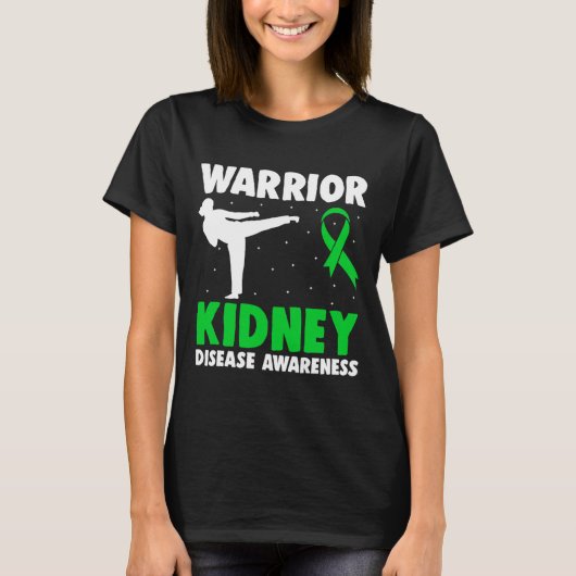 Disease Warrior Dialyse Nefritis Orgaandonor GRE T-shirt (Voorkant)