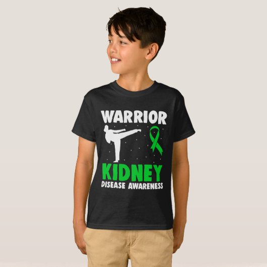 Disease Warrior Dialyse Nefritis Orgaandonor GRE T-shirt (Voorkant volledig)
