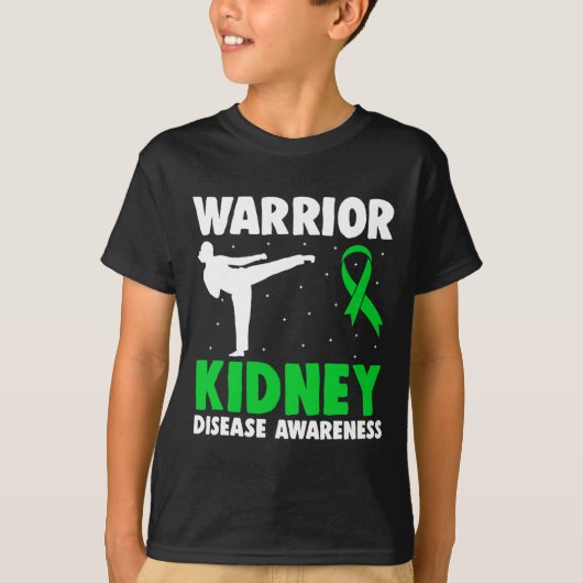 Disease Warrior Dialyse Nefritis Orgaandonor GRE T-shirt (Voorkant)