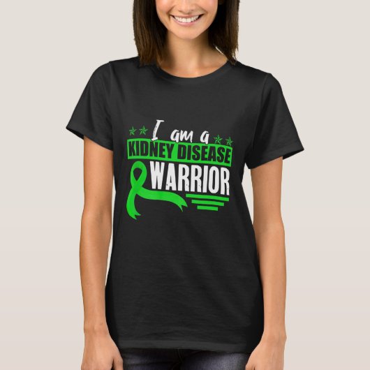 Disease Warrior Dialyse Nefritis Orgaandonor GRE T-shirt (Voorkant)