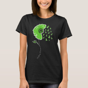Disease Warrior Groen Lint Zonnebloem Schattige T-shirt