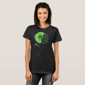 Disease Warrior Groen Lint Zonnebloem Schattige T-shirt (Voorkant volledig)