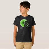 Disease Warrior Groen Lint Zonnebloem Schattige T-shirt (Voorkant volledig)