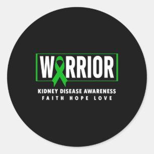 Disease Warrior - kennis over nierziekte Ronde Sticker