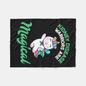 Disease Warrior Magical Eenhoorn Nierbewustzijn Fleece Deken (Voorkant (Horizontaal))
