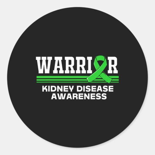 Disease Warrior Nierziekte Awareness Kinder Ronde Sticker (Voorkant)