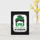 Disease Warrior Nierziekte Awareness Messy Bun Kaart (Gele Bloem)