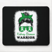 Disease Warrior Nierziekte Awareness Messy Bun Muismat (Voorkant)