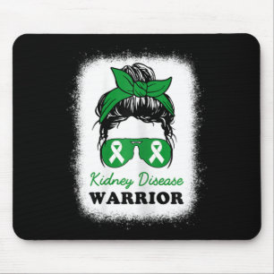 Disease Warrior Nierziekte Awareness Messy Bun Muismat