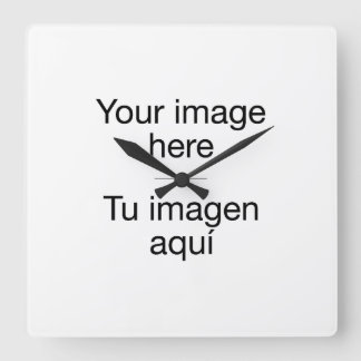 Diseña reloj de pared en blanco con tu foto vierkante klok