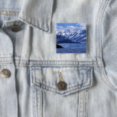 Disenchantment Bay en Hubbard-gletsjer, Vierkante Button 5,1 Cm (In situ)