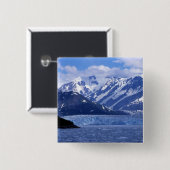 Disenchantment Bay en Hubbard-gletsjer, Vierkante Button 5,1 Cm (Voorkant /achterkant)