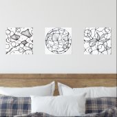 Diseño abstracto hecho a mano flores muurkunst sets (Slaapkamer)