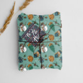 Diseño con chica, galletas y té, muñecos y ciervo. cadeaupapier