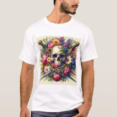 Diseño de Calaveras, Flores y Espadas T-shirt (Voorkant)