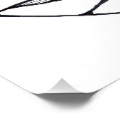 Diseño de flor abstracta en blanco y negro perfect poster (Hoek)