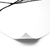 Diseño de flores abstractas en blanco y negro perfect poster (Hoek)