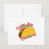 Diseño De Gastronomía Mexicana De Taco Briefkaart (Voorkant / Achterkant)