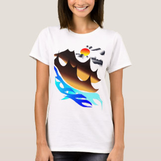 Diseño de paisaje abstracto, montañas y naturaleza t-shirt