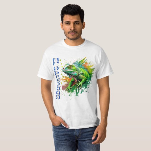 DISEÑO EL SALVADOR IGUANA T-SHIRT (Voorkant volledig)