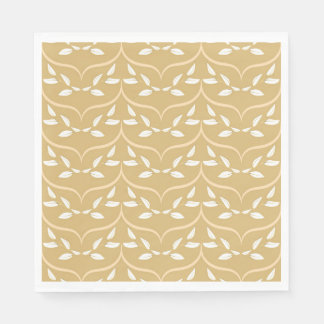 Diseño elegante de hojas y arcos servet
