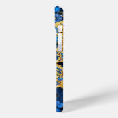 Diseño Elegante de Mariposa Dorada y Azul Case-Mate iPhone Case (Achterkant / Links)