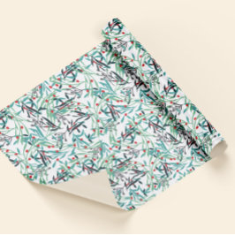 diseño floral con hojas y frutos de acebo cadeaupapier