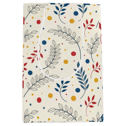 Diseño floral medium cadeauzakje (Voorkant)