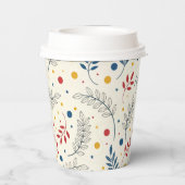 Diseño floral papieren bekers (Achterkant)