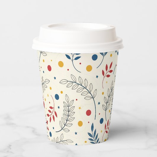 Diseño floral papieren bekers (Voorkant)