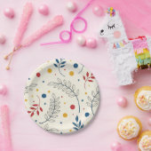 Diseño floral papieren bordje (Feest)