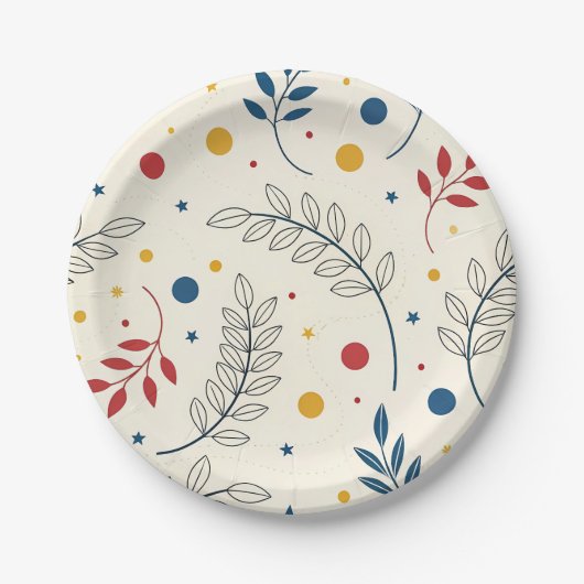 Diseño floral papieren bordje (Voorkant)