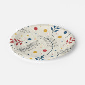 Diseño floral papieren bordje (Gekanteld)