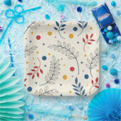 Diseño floral papieren bordje (Feest)