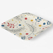 Diseño floral papieren bordje (Gebogen)