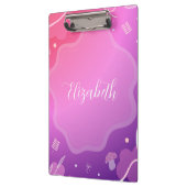 Diseño Kawaii Rosa y Morado con Nombre Personaliza Klembord (Links)