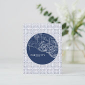 Diseño personalizado de mapa de la ciudad de Porto Briefkaart (Staand voorkant)