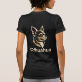 Diseño Premium de Chihuahua en Dorado T-shirt (Achterkant)