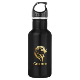 Diseño Premium de Golden en Dorado Waterfles