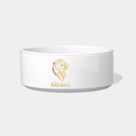 Diseño Premium de Golden Retriever en Dorado Voerbakje