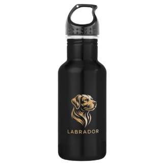 Diseño Premium de Labrador en Dorado Waterfles