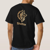 Diseño Premium de Sheltie en Dorado T-shirt (Achterkant)