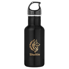 Diseño Premium de Sheltie en Dorado Waterfles