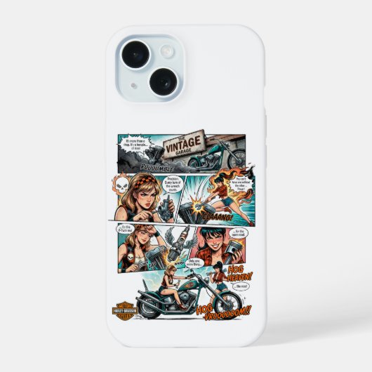 Diseño The Vintage Garage iPhone 15 Case (Achterkant)