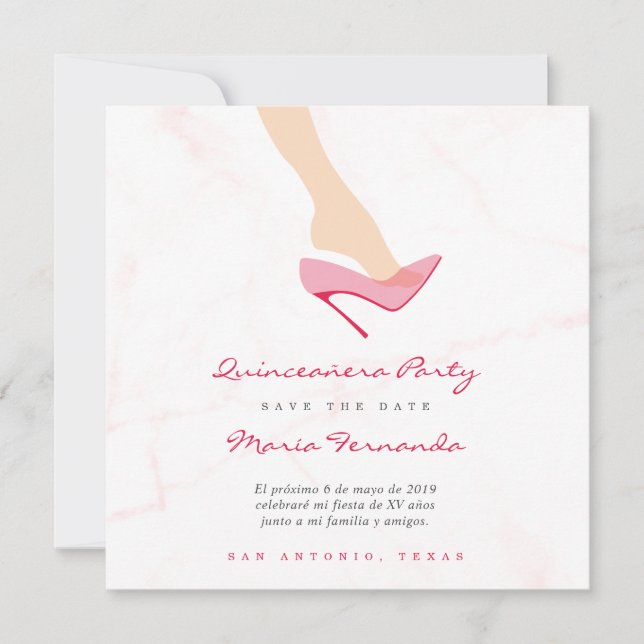 Diseño Zapato de Cristal para Fiesta Quinceañera (Voorkant)