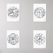 Diseño zen abstracto minimalista muurkunst sets (Voorkant)